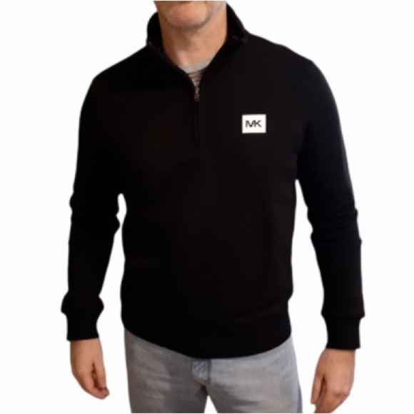 Michael Kors Black Pullover 1/4 Quarter Zip Men’z Size XL - Picture 2 of 7